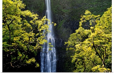 Hawaii, Kauai island, Na Pali Coast, Hanakapiali Waterfall