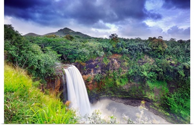 Hawaii, Tropics, Kauai island, Wailua, Wailua Falls (TV show Fantasy Island)