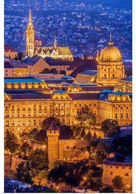 Hungary, Budapest, Buda, Varhegy, Var, The Royal Palace And The Matthias Church
