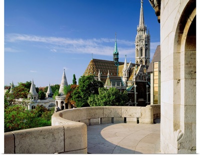 Hungary, Budapest, Saint Matthew's Church and Fishermen's Bastion
