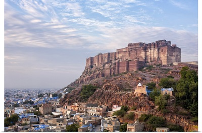 India, Rajasthan, Jodhpur, Mehrangarh Fort and the city