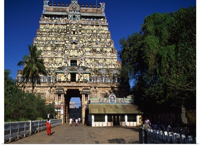 India, Tamil Nadu, Chidambaram, Nataraja Temple, West Gopuram