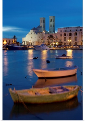 Italy, Apulia, Mediterranean area, Bari district, Murge, Molfetta, Harbor and Cathedral