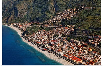 Italy, Calabria, Costa Viola, Bagnara Calabra, Aerial view