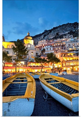 Italy, Campania, Amalfi Coast,  Peninsula of Sorrento, Positano,  fishing boats