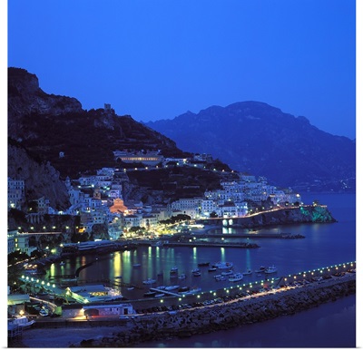 Italy, Campania, Amalfi Coast Town and port