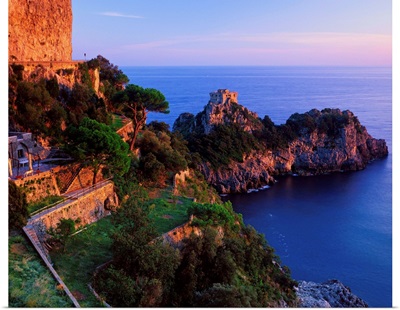 Italy, Campania, Amalfi, The saracen tower of Conca dei Marini