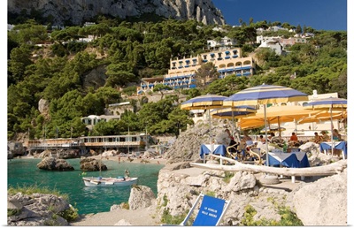 Italy, Campania, Capri, Marina Piccola beach