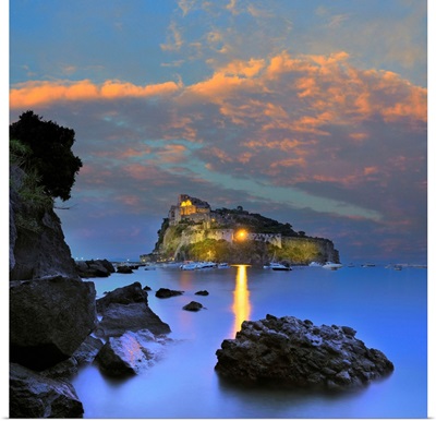 Italy, Campania, Ischia Island, Ischia Ponte, Aragonese castle