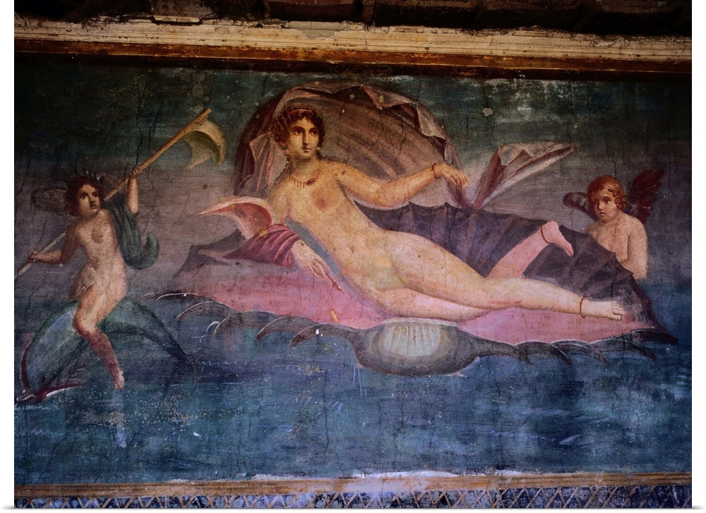 Italy, Campania, Pompeii, House of Venus, archaeological excavations