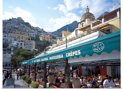 Italy, Campania, Positano, Restaurant Buca di Bacco, Amalfi coast