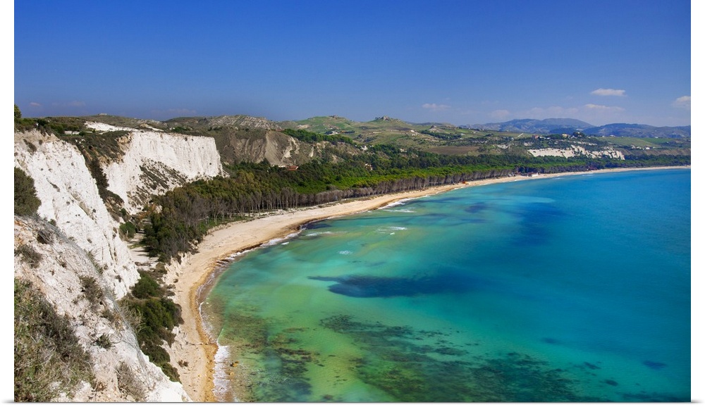 Italy, Sicily, Mediterranean sea, Agrigento district, Eraclea Minoa, Capo Bianco Cliffs.