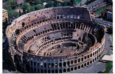 Italy, Latium, Rome, Coliseum, aerial view