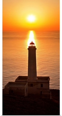 Italy, Lighthouse on Punta Palascia, the coastline between Otranto & Santa Cesarea Terme