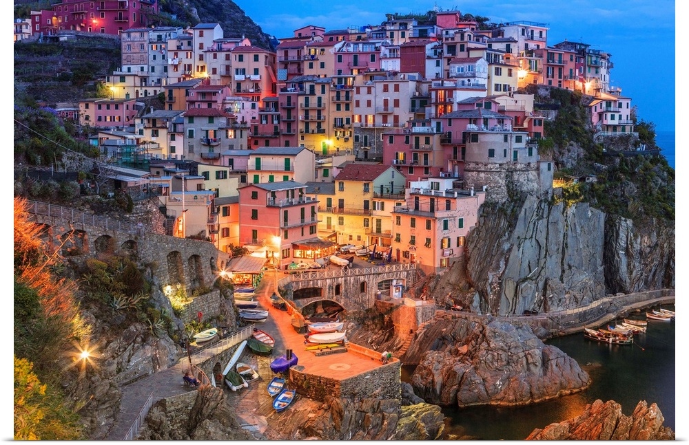 Italy, Liguria, Mediterranean sea, Ligurian sea, Ligurian Riviera, Cinque Terre National Park, La Spezia district, Riviera...