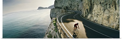 Italy, Liguria, Savona district, Riviera di Ponente, Biking at Capo Noli