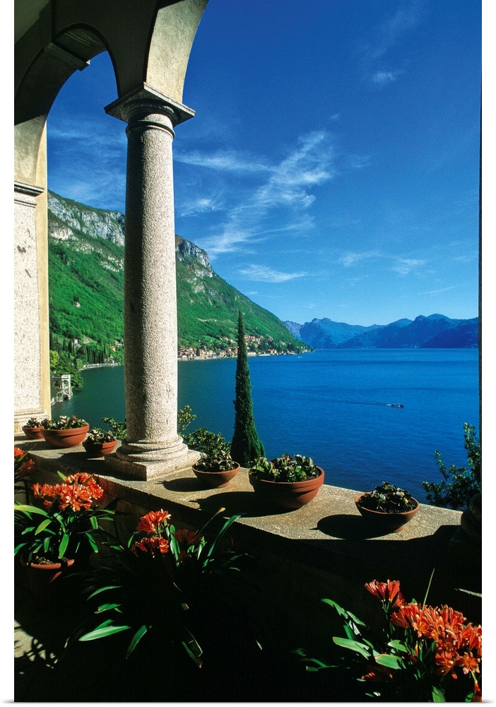Italy, Lombardy, Alps, Como Lake, Varenna, The column of Villa Monastero