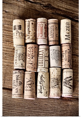 Italy, Lombardy, Sondrio District, Valtellina, Different Corks From Region Wine Bottles