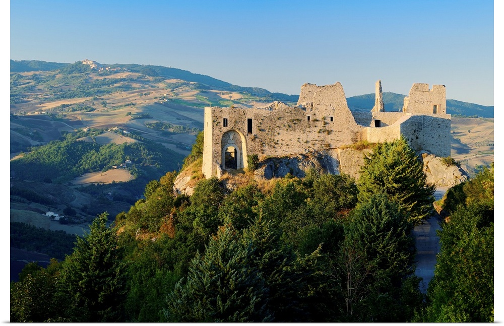 Italy, Molise, Campobasso district, Castropignano, Evoli castle.