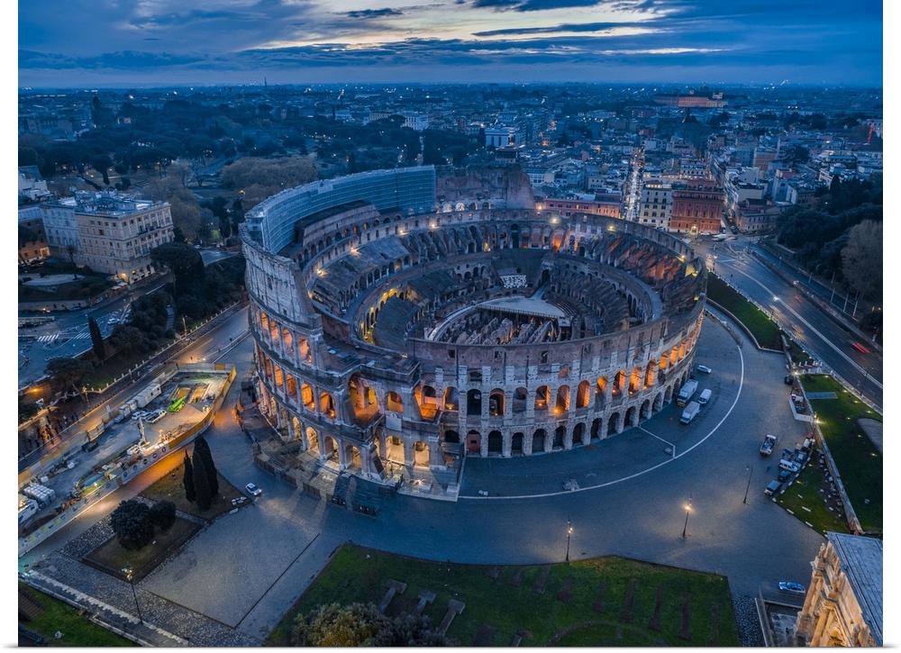 Italy, Rome, Colosseum, Seven Hills of Rome.