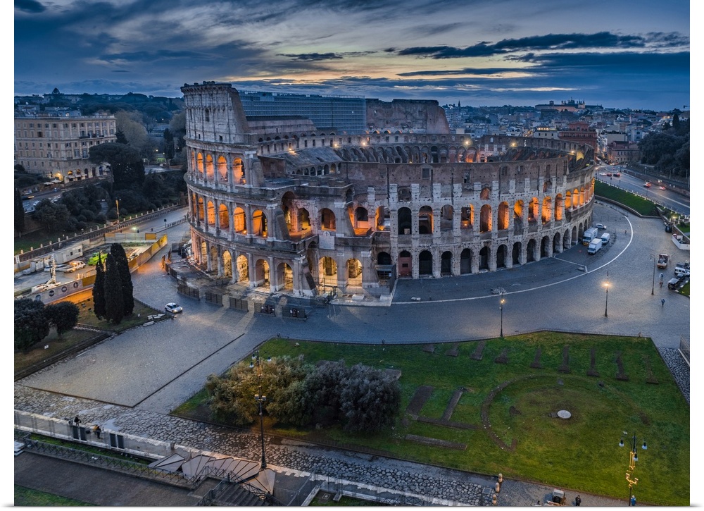 Italy, Rome, Colosseum, Seven Hills of Rome.