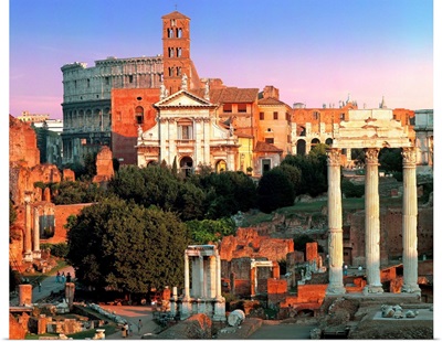 Italy, Rome, Forum and Coliseum