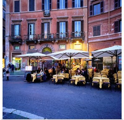 Italy, Rome, Piazza Navona, typical restaurant, Cafe Bernini