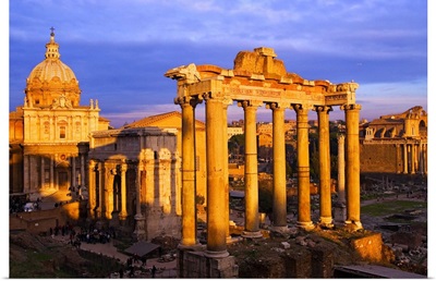 Italy, Rome, Roman Forum, Temple of Saturn, Arch of Septimius Severus