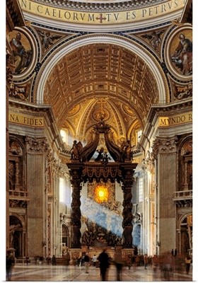 Italy, Rome, Saint Peter's Cathedral, Bernini's Baldacchino