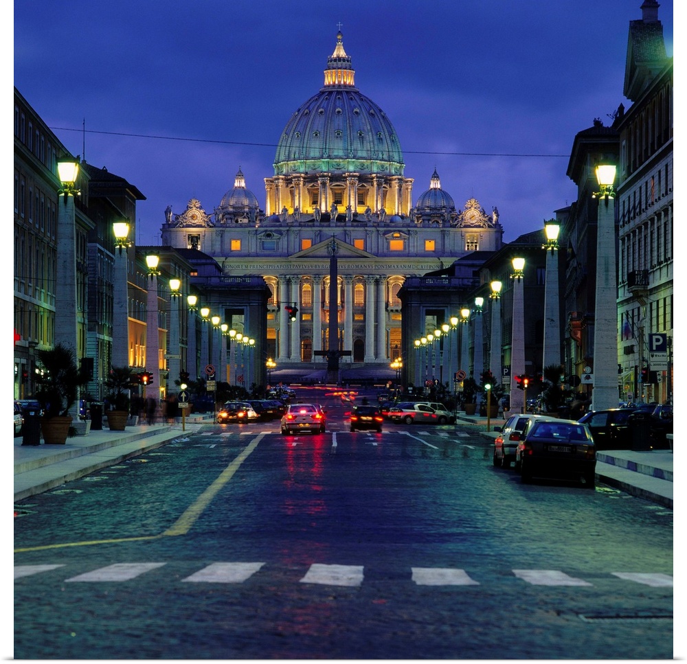 Italy, Rome, Saint Peter's Cathedral, Via della Conciliazione