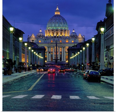 Italy, Rome, Saint Peter's Cathedral, Via della Conciliazione