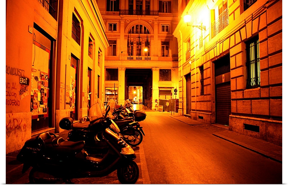 Italy, Rome, street scene, motorcycles