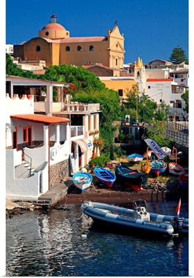 Italy, Sicily, Aeolian islands, Lipari islands, Messina district, Santa Marina, harbor