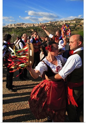 Italy, Sicily, Agrigento, Valley of the Temples, Tarantella, traditional italian dance