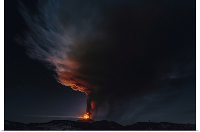 Italy, Sicily, Messina District, Mount Etna, Etna Volcano Eruption