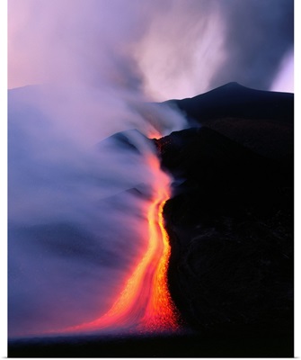 Italy, Sicily, Mt. Etna in eruption
