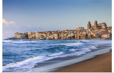 Italy, Sicily, Palermo District, Cefalu, Village With His Cathedral