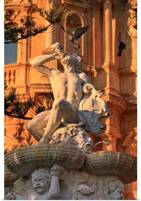Italy, Sicily, Siracusa district, Val di Noto, Noto, Ercole fountain (1756)