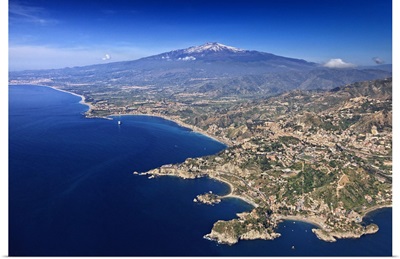 Italy, Sicily, Taormina, Spisone bay, Sant'Andrea cape, Mazzaro bay