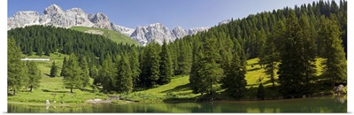 Italy, Trentino-Alto Adige, Dolomites, Trentino, Val di Fassa, Passo San Pellegrino