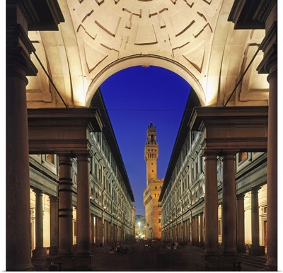 Italy, Tuscany, Florence, Palazzo Vecchio, Uffizi Gallery