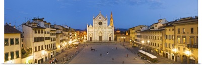 Italy, Tuscany, Florence, Santa Croce square and Santa Croce church