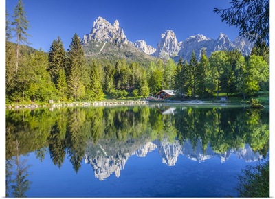 Italy, Valle Del Primiero, Fiera Di Primiero, Alps, Dolomites, The Welsperg Lake