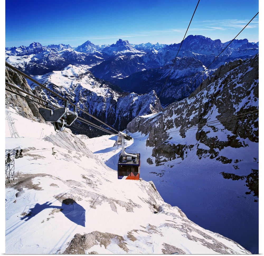 Italy, Veneto, Alto Agordino, Rocca Pietore, Alps, Dolomites, Belluno district, Travel Destination, Marmolada,cable-car Ma...