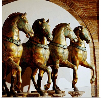 Italy, Veneto, St Mark Square, St Mark's Cathedral, bronze horses
