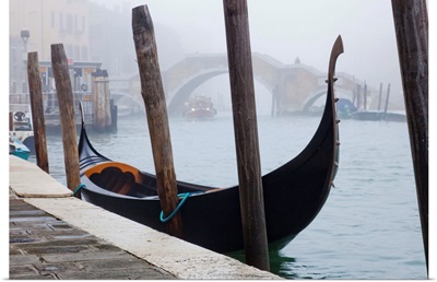 Italy, Venice, Ancient gondola in Cannaregio