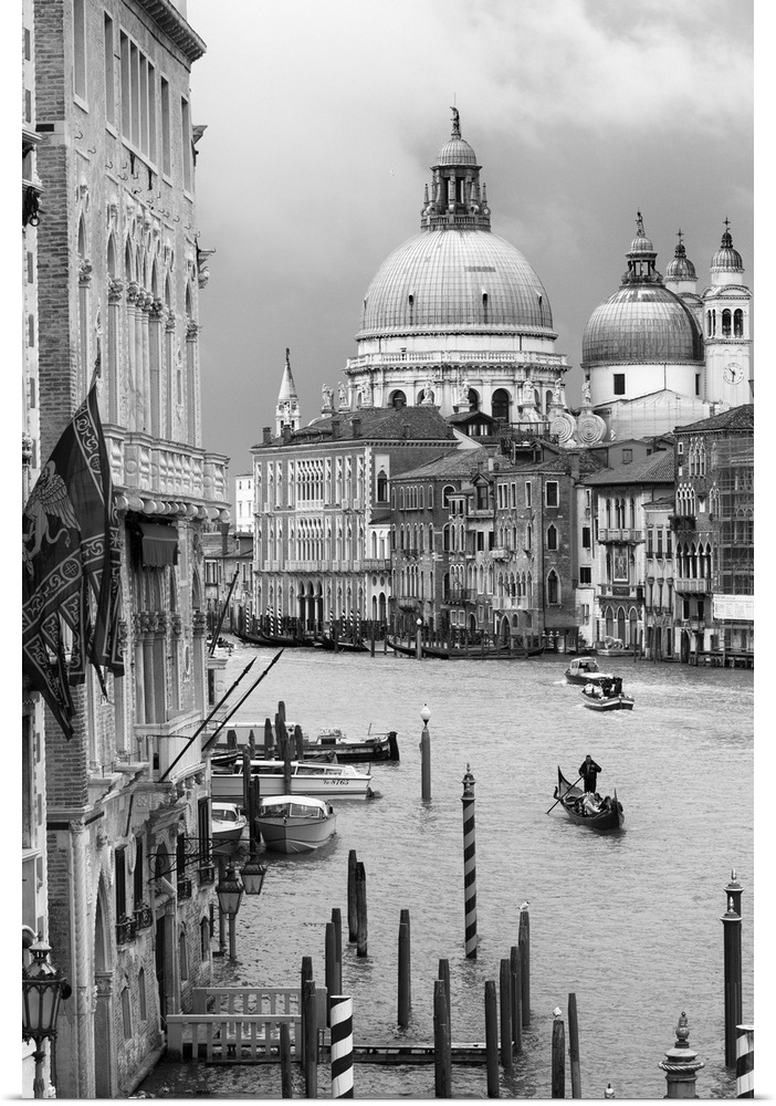 Italy, Veneto, Venezia district, Venice, Grand Canal, Santa Maria della Salute, Venetian Lagoon, Adriatic Coast, Santa Mar...