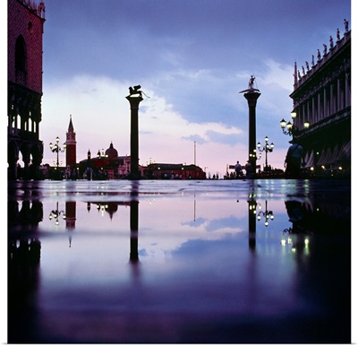 Italy, Venice, Piazzetta and Todaro columns