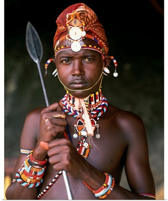 Kenya, Mount Kenya, National Park, Samburu warrior