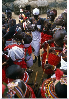 Kenya, Rift Valley, Laikipia Plateau, Loisaba Wilderness Lodge, Samburu Warriors